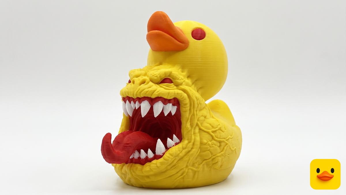 3D Printed Toy Duck Figure Model - Mimic Duck