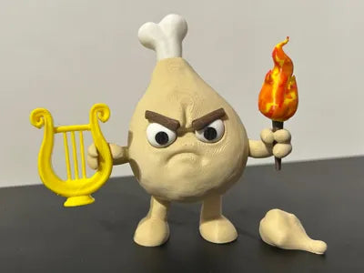 3D Printed Italian Brainrot Action Figure Model - Apellone di pollopelle image 0