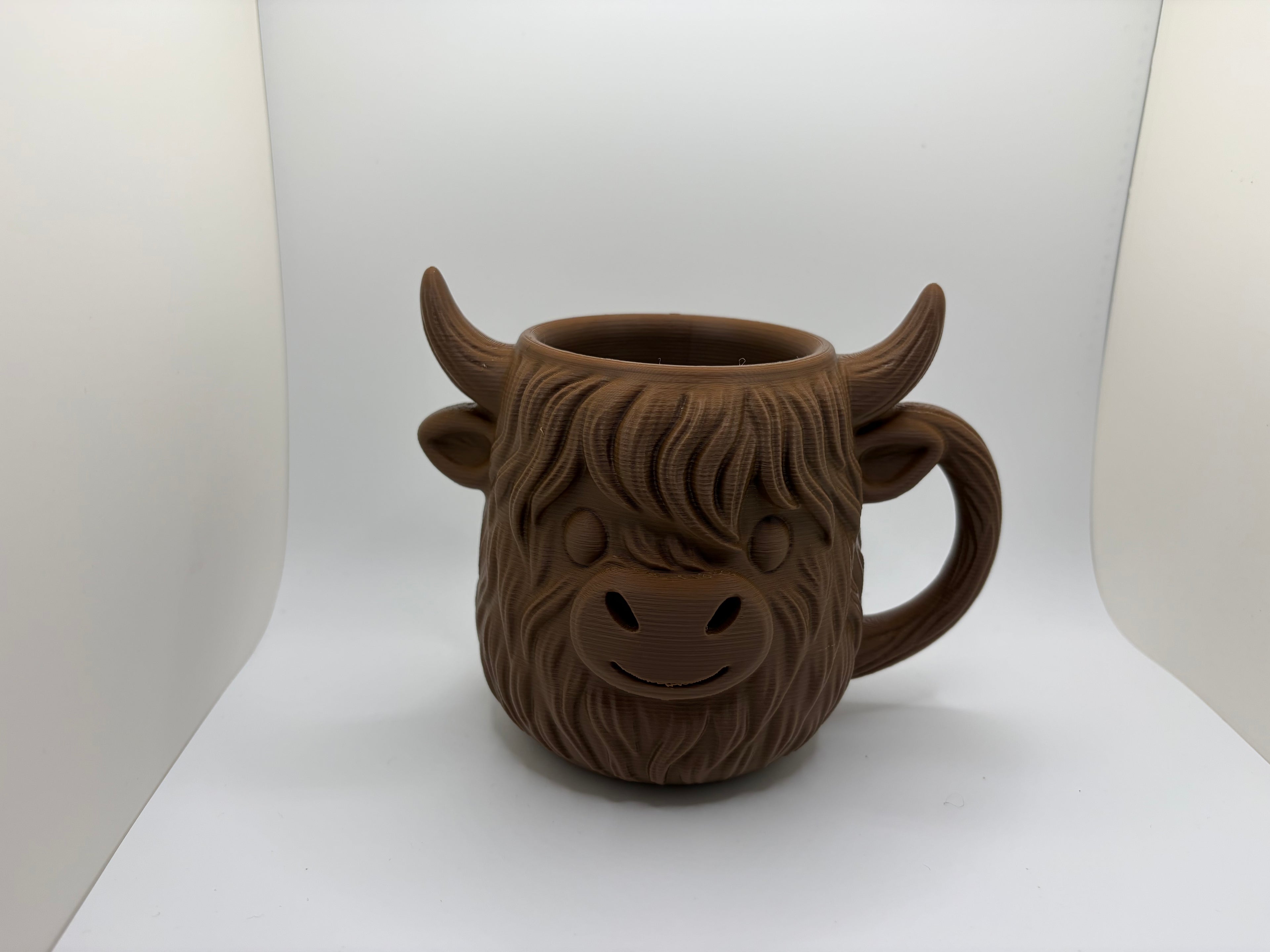 3D Printed Highland Cow Can Mug Holder Holder image 0