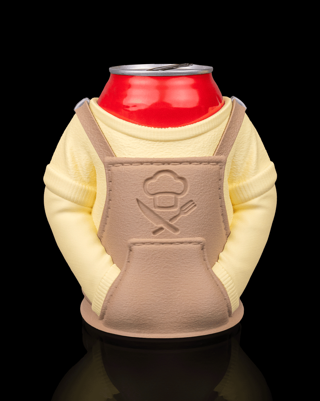 3D Printed Chef Apron Beer, Pen Can Holder image 0