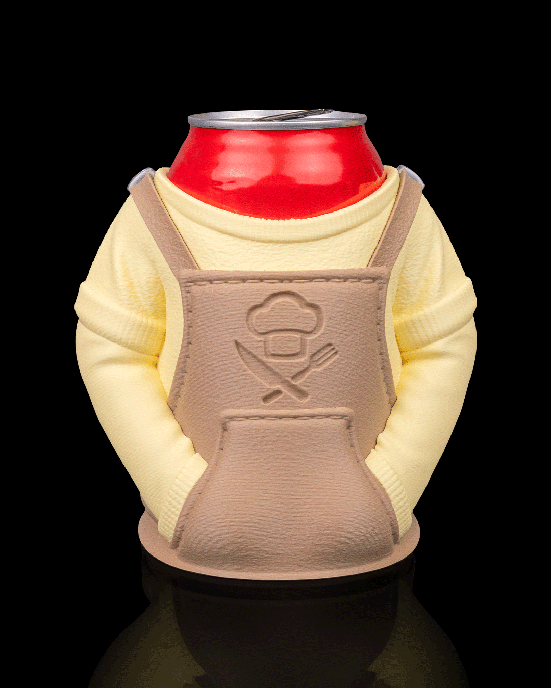 3D Printed Chef Apron Beer, Pen Can Holder image 0