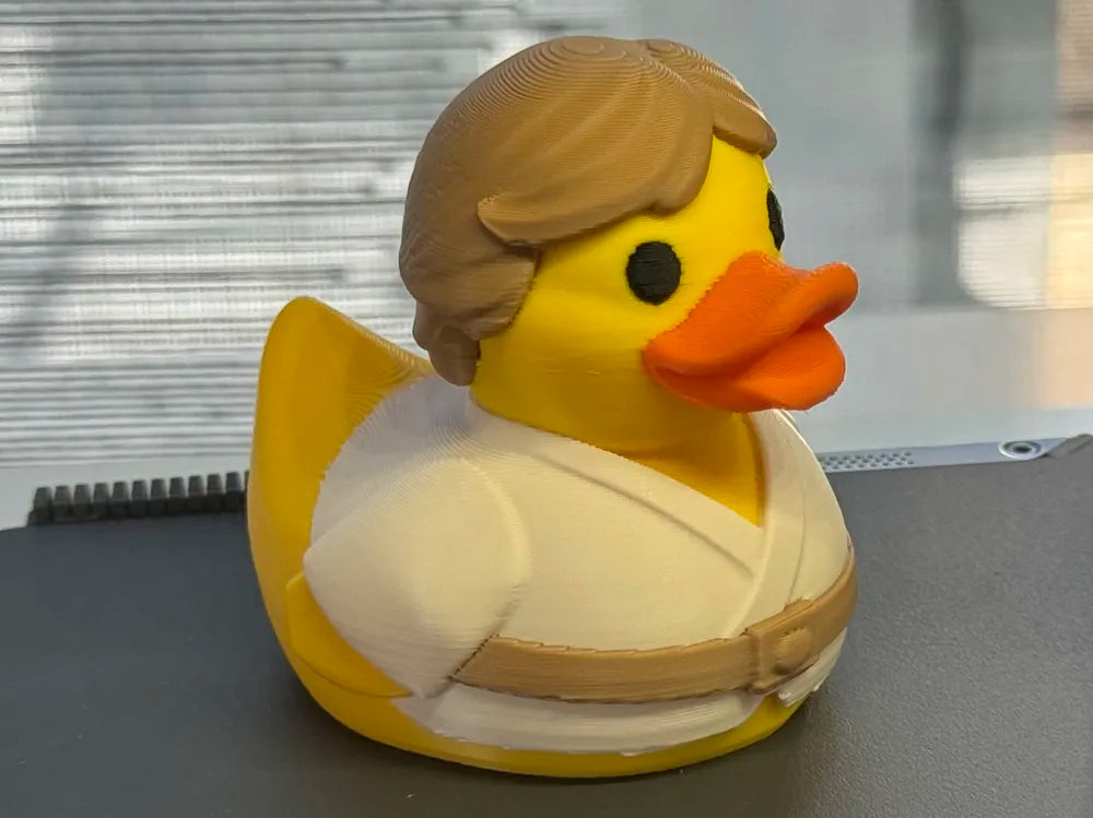 3D Printed Toy Duck Figure Model - Luke Skywalker image 0