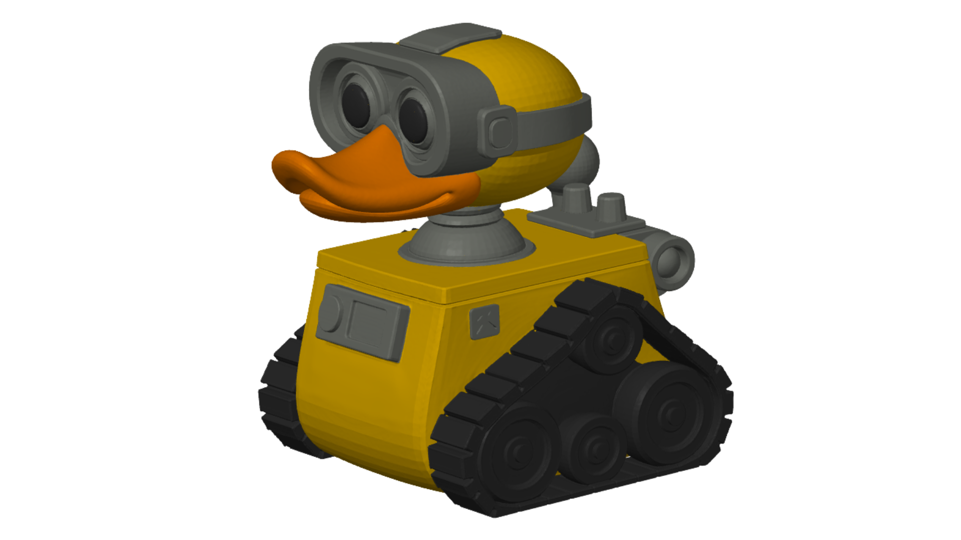 3D Printed Toy Duck Figure Model - WALL-E Duck image 0