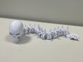 3D Printed Halloween Articulated Skull Snake - Choice Of Colours image 0