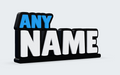 Custom LARGE 3D Printed Desktop Name Sign - 2 Lines image 0