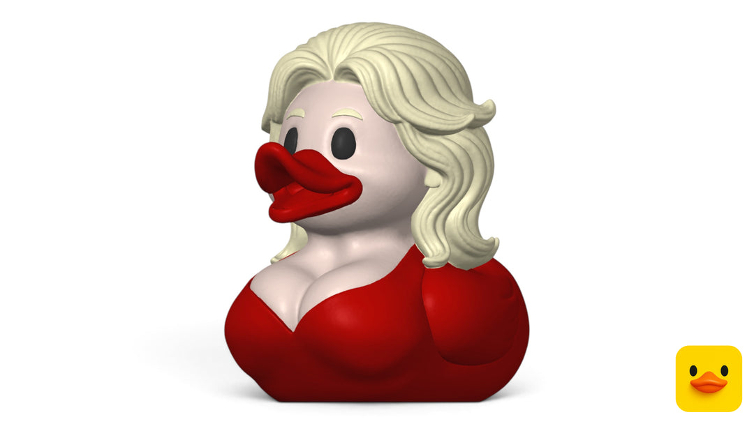 3D Printed Toy Duck Figure Model - Dolly Parton Duck