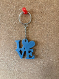3D Printed Key Ring - I Love You Sign image 0