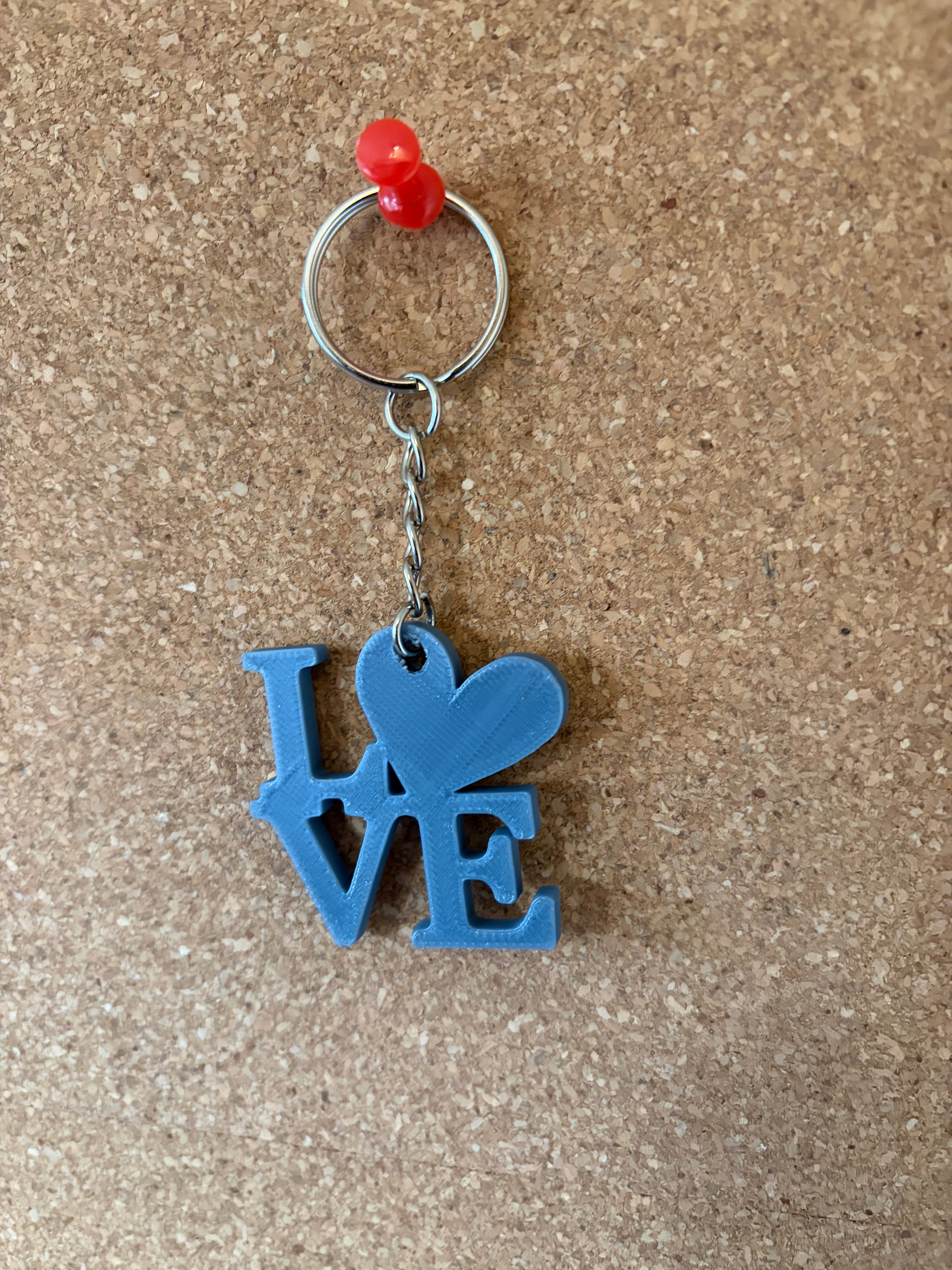 3D Printed Key Ring - I Love You Sign image 0