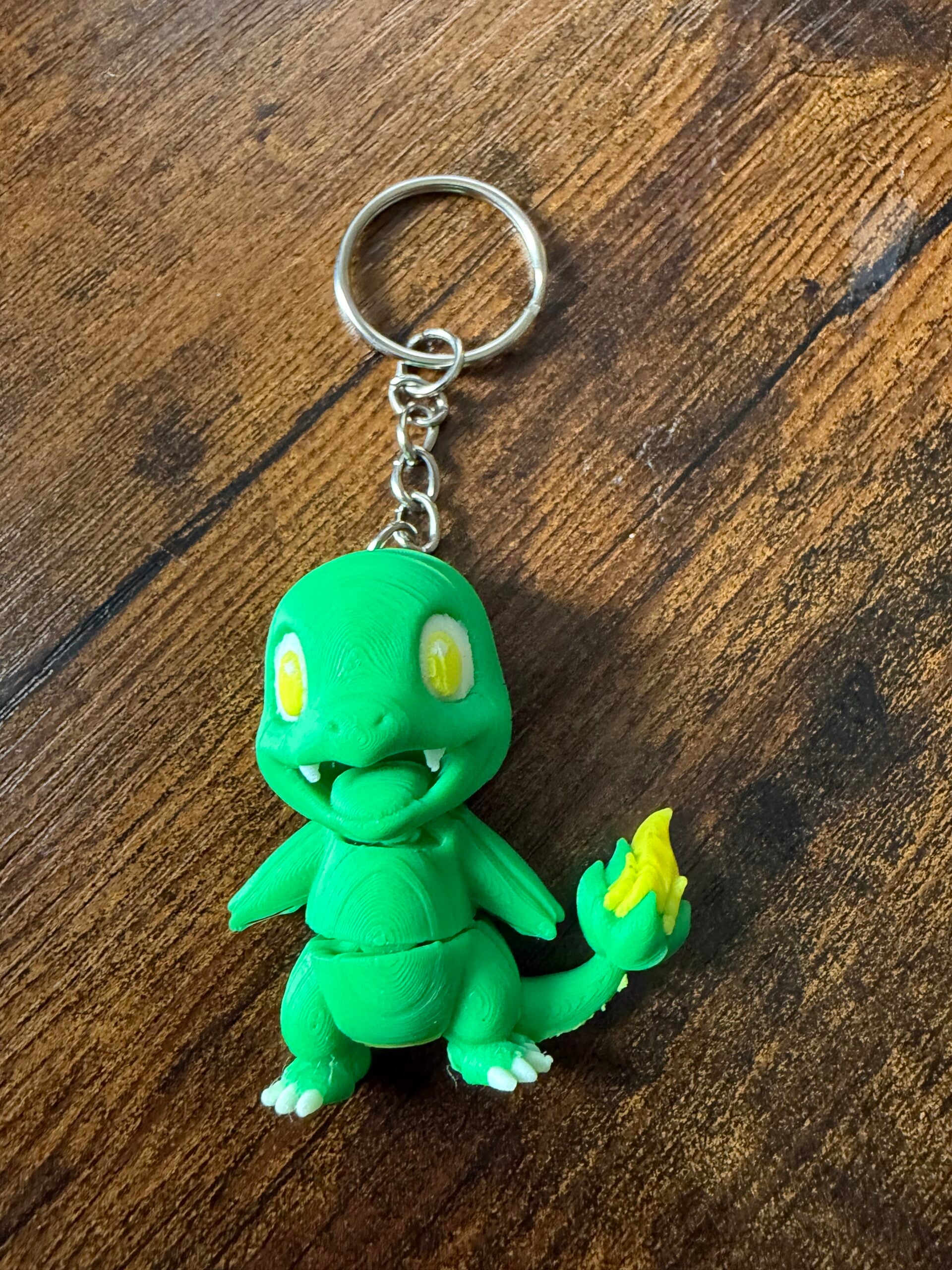 3D Printed Fidget Toy - Articulated Flexi Pokemon Charmander Key Ring image 0