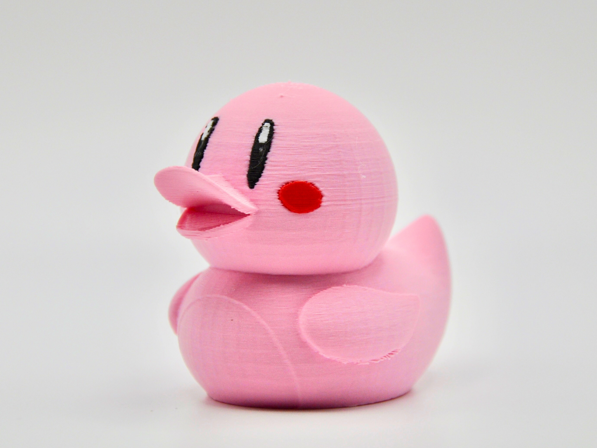 3D Printed Toy Duck Figure Model - Kirby Duck image 0
