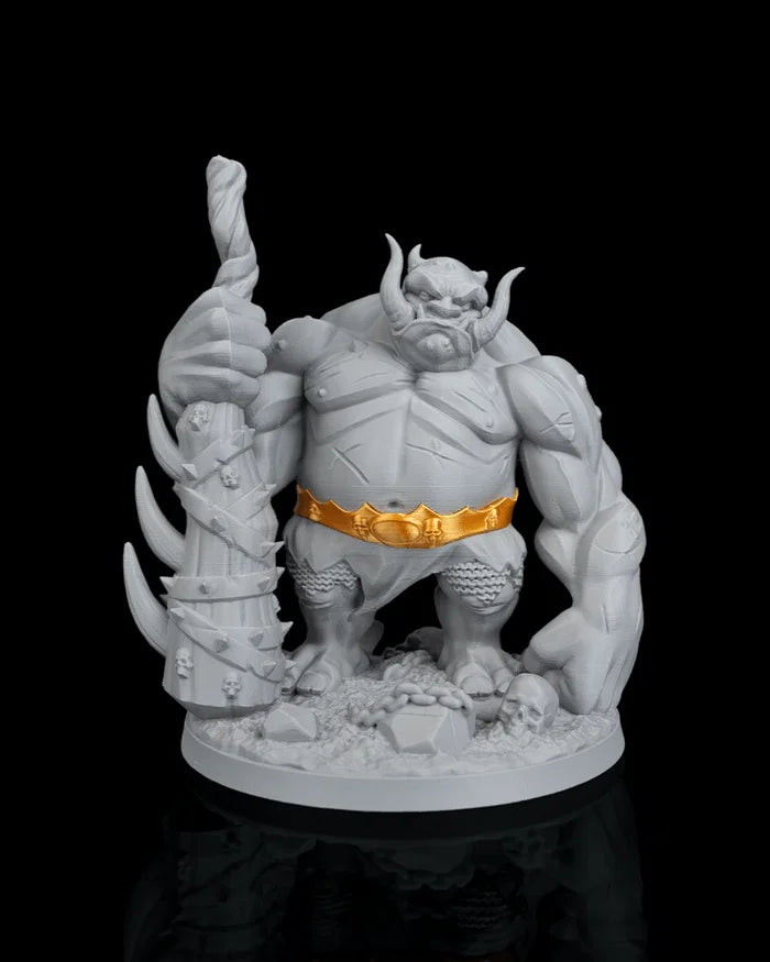 3D Printed Miniature War Warrior Model - Bonecrusher Troll image 0