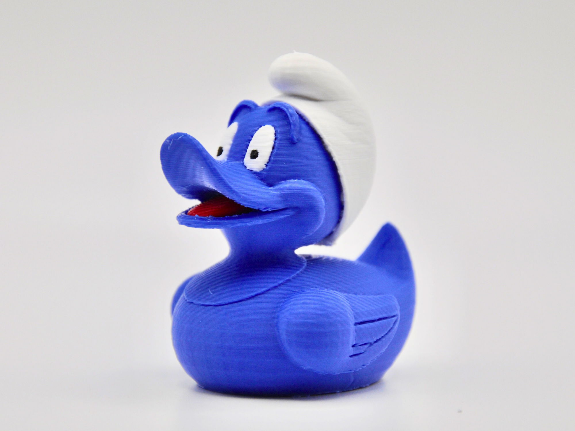 3D Printed Toy Duck Figure Model - Smurf Duck image 0
