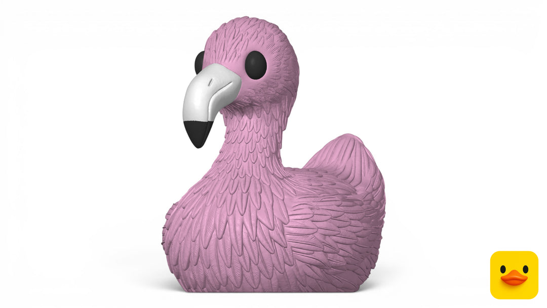 3D Printed Toy Duck Figure Model - Flamingo Duck image 0