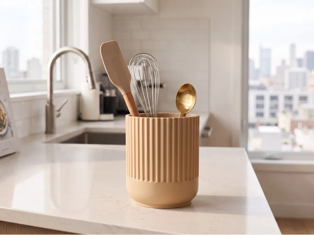 3D Printed - Any Colour - Japandi-style kitchen utensil holder