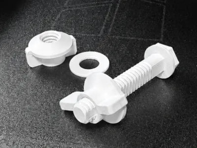 Toilet Seat Repair 2 Screws + 2 Bolts + 2 Washers Home Bathroom Screw Kits image 0