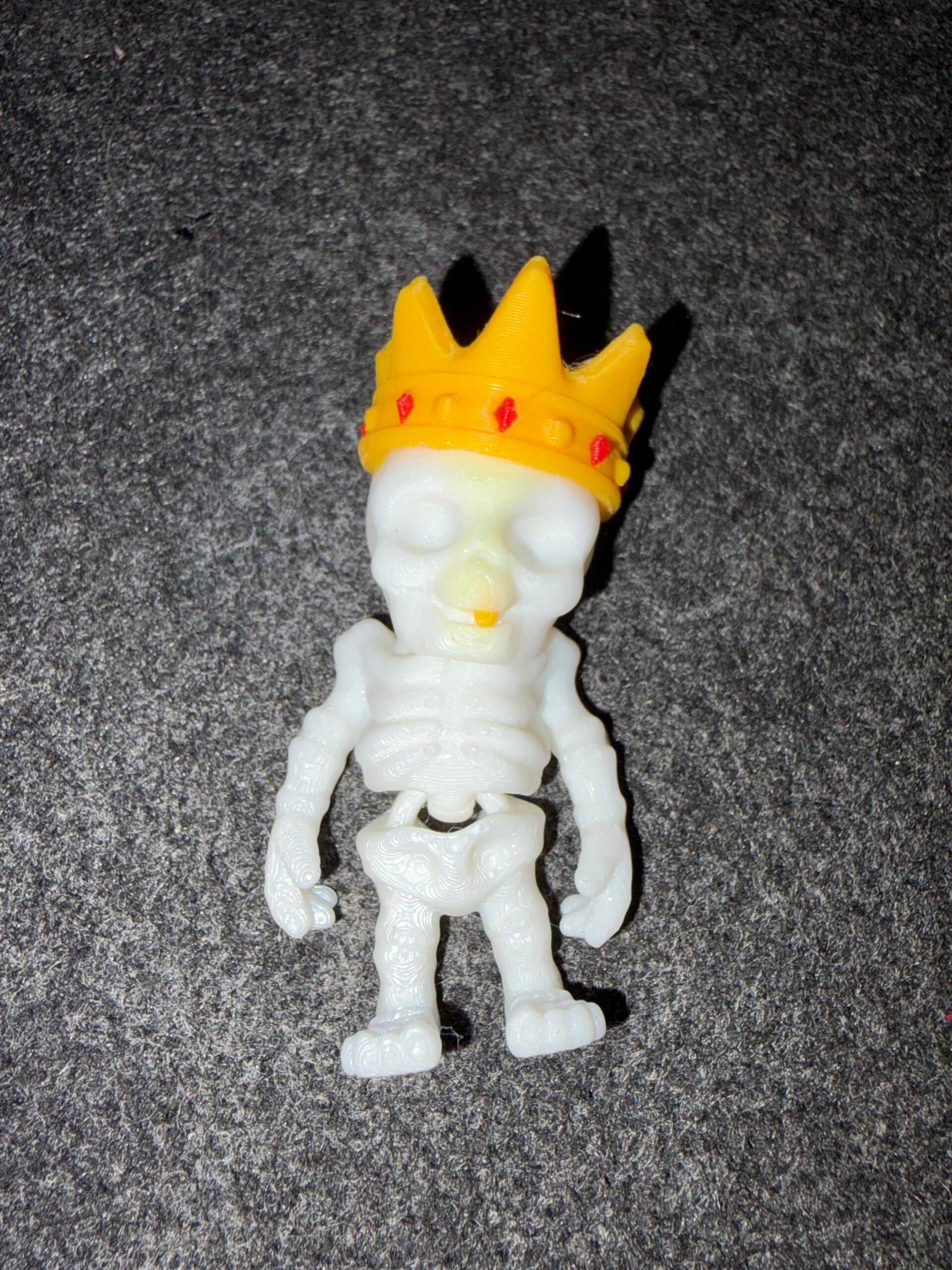 3D Printed Fidget Toy - Articulated Flexi King Skeleton image 0