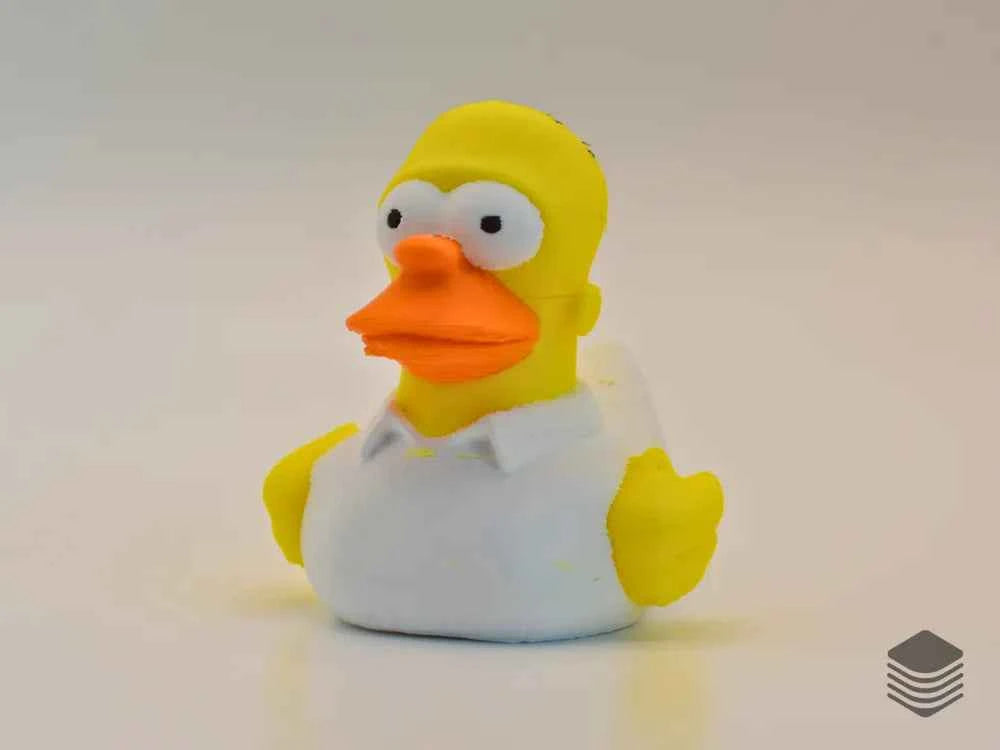 3D Printed Toy Duck Figure Model - Homer Simpson Duck