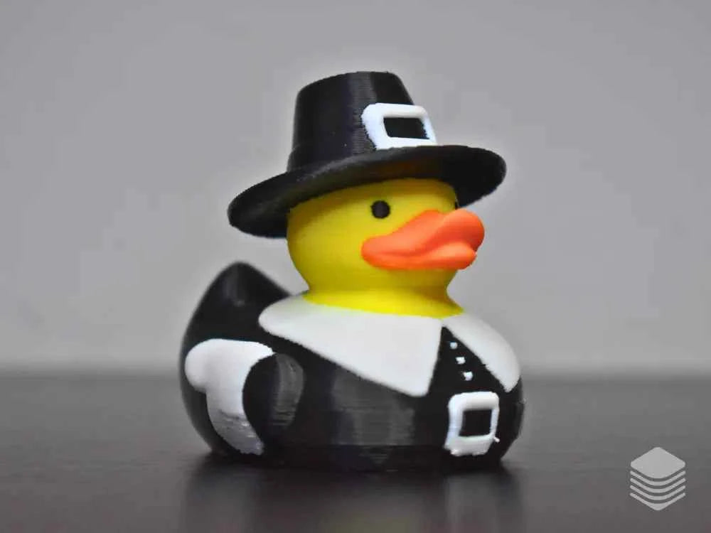 3D Printed Toy Duck Figure Model - Pilgrim Duck