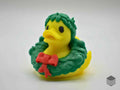 3D Printed Toy Duck Figure Model - Christmas Wreath Duck