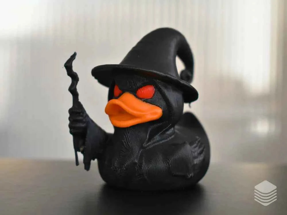 3D Printed Toy Duck Figure Model - Wizard Duck