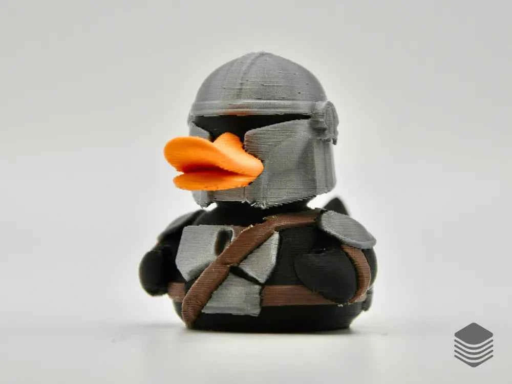 3D Printed Toy Duck Figure Model - Mandalorian Duck