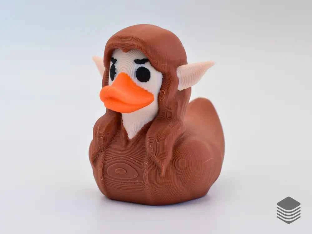 3D Printed Toy Duck Figure Model -Fantasy Elf Duck