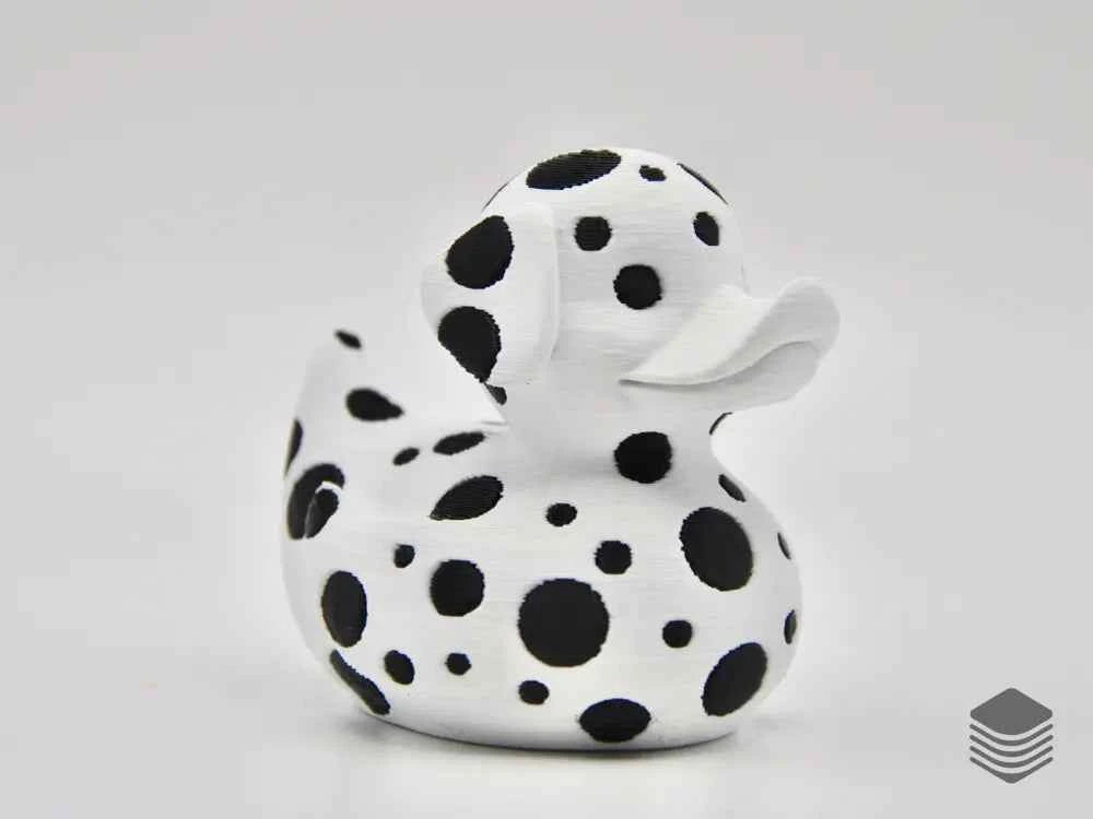3D Printed Toy Duck Figure Model - Dalmatian Duck