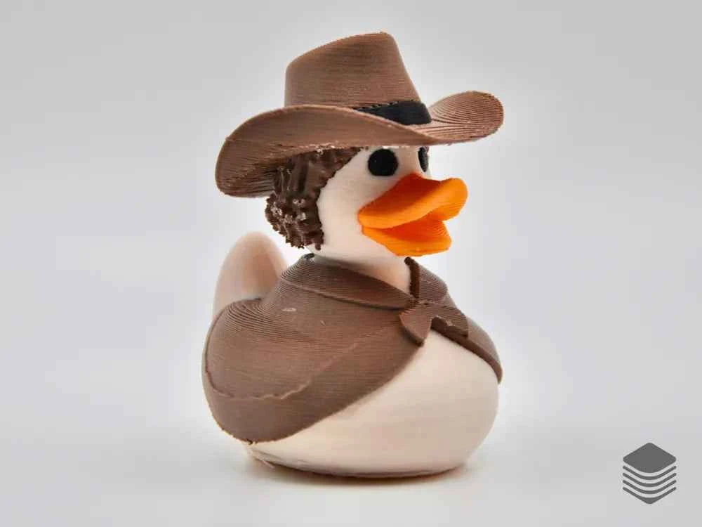 3D Printed Toy Duck Figure Model - Blondie (The Good) Duck