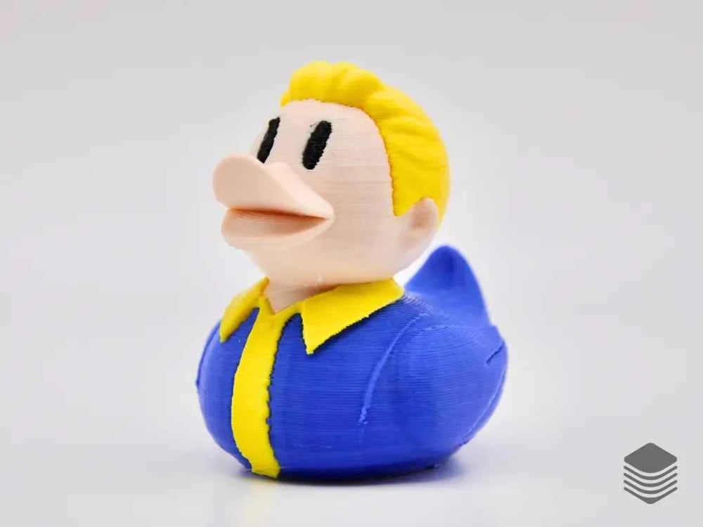 3D Printed Toy Duck Figure Model - Fallout Boy Duck