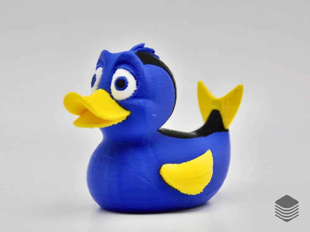 3D Printed Toy Duck Figure Model - Dory Duck