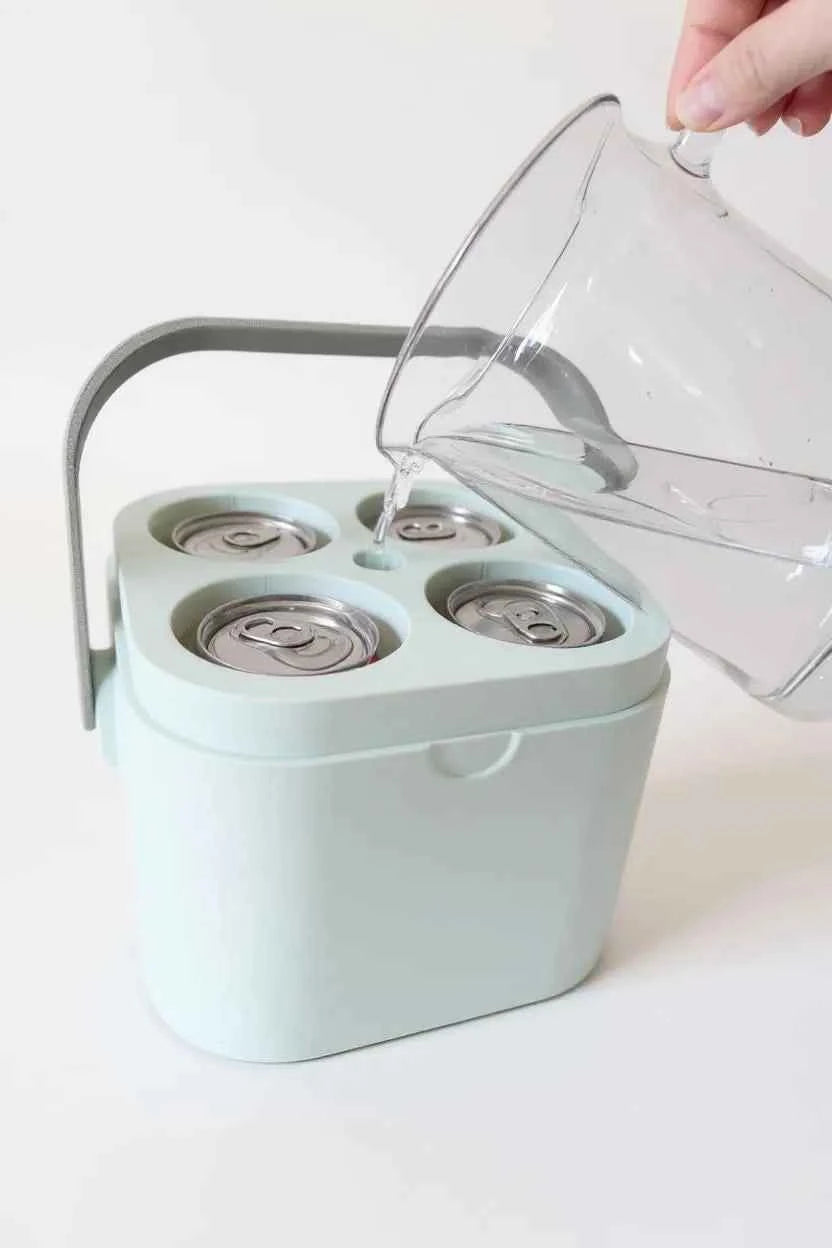 3D Printed - Freezable Can Cooler Cube - 4 Cans 330ml