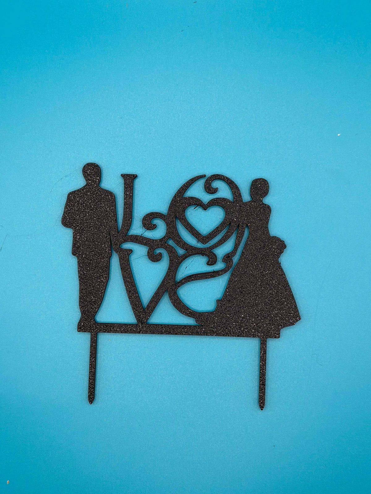 3D Printed Wedding Cake Topper - Any Size - I Love You