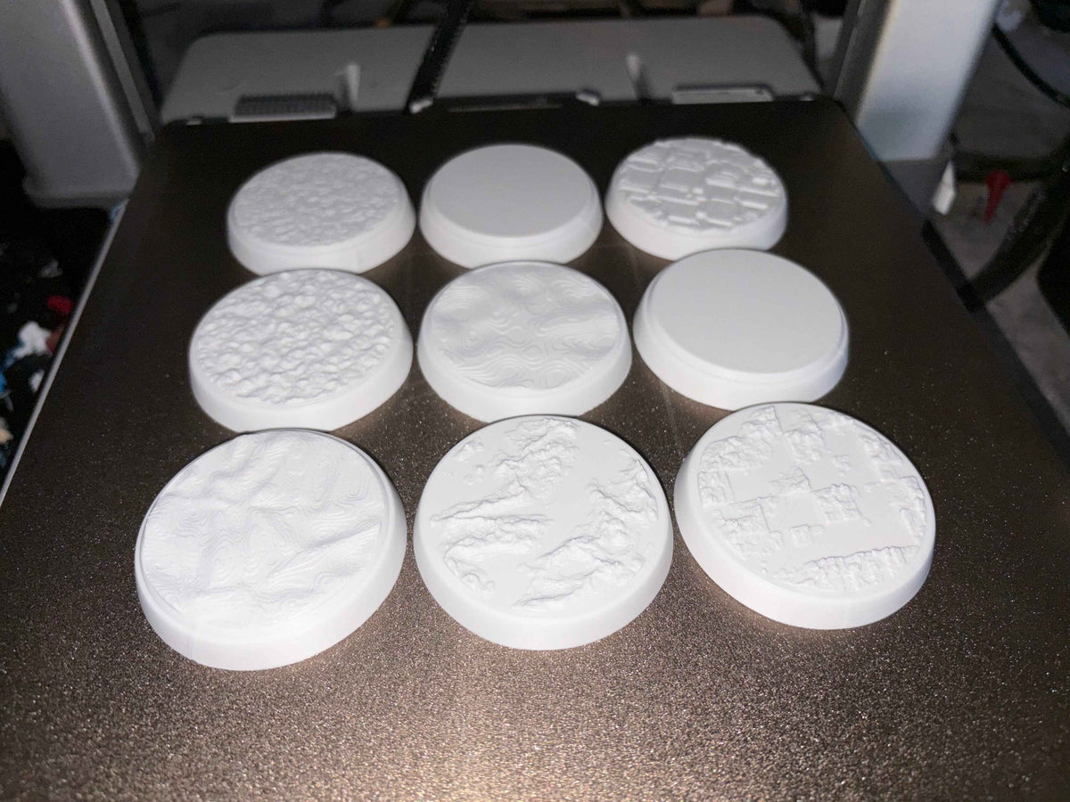 Textuered Round Bases 32mm Miniature Models Wargaming Warhammer 40K