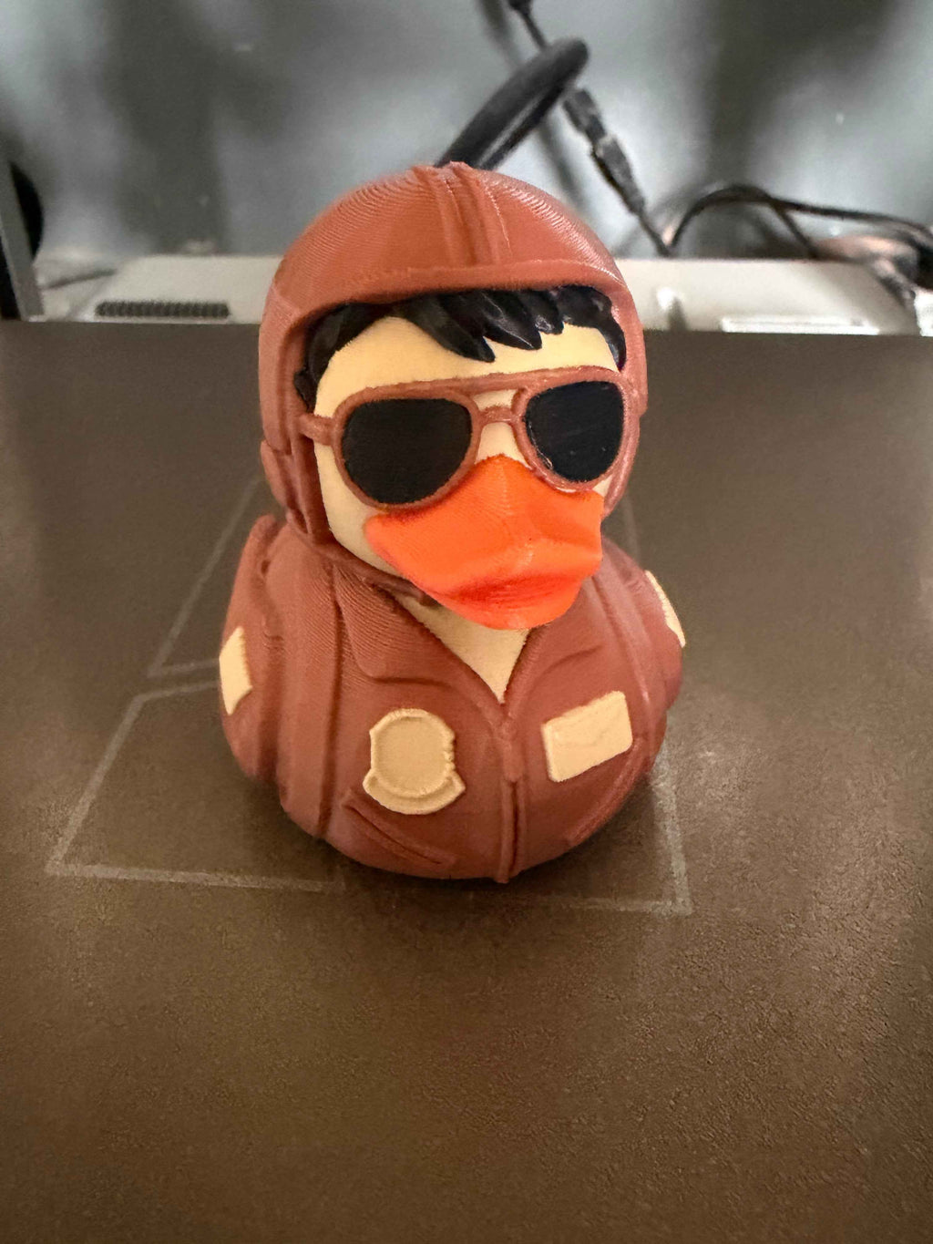 3D Printed Toy Duck Figure - Maverick Top Gun Duck