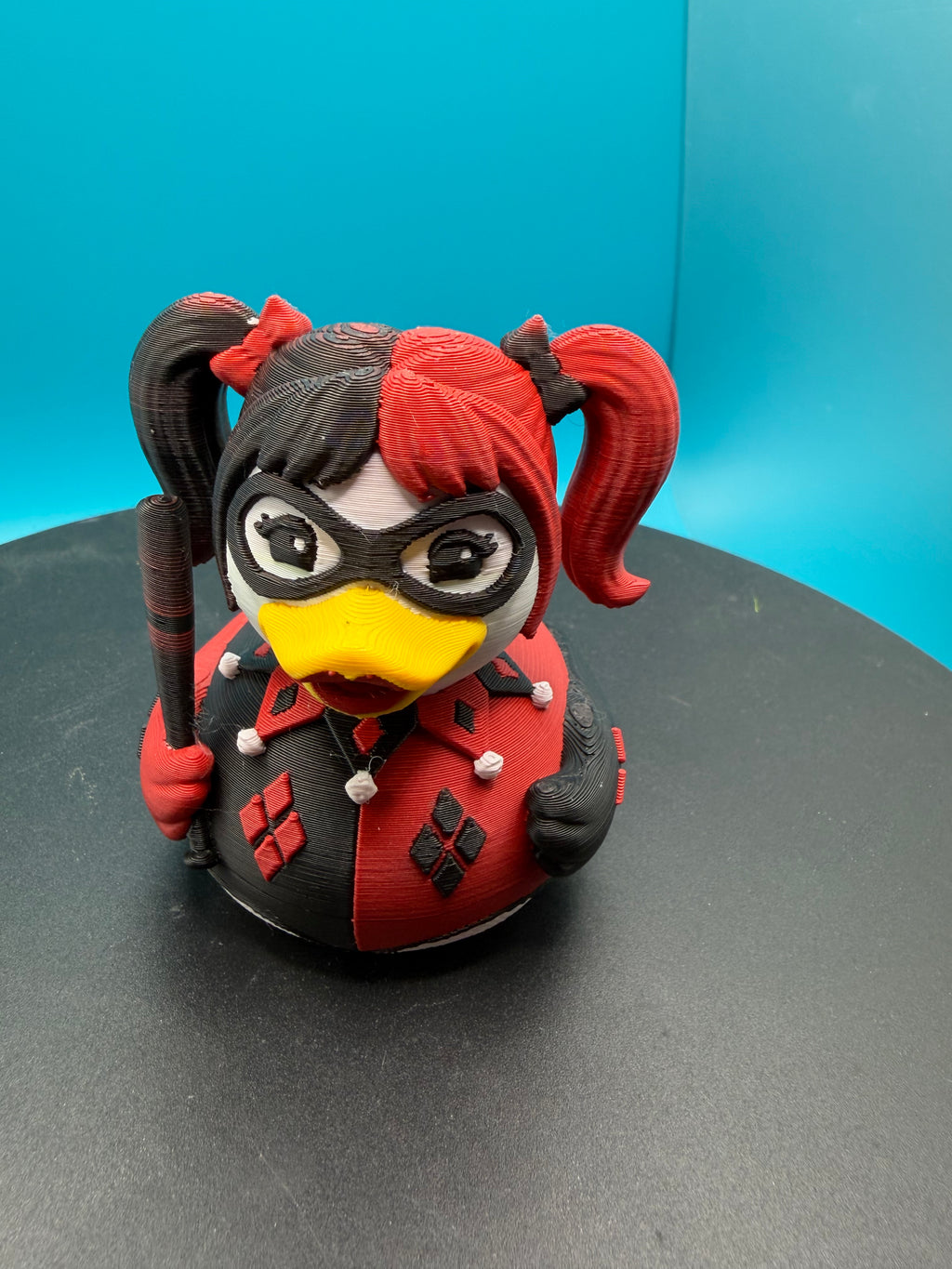 3D Printed Toy Duck Figure Model - Duck Harley Quinn