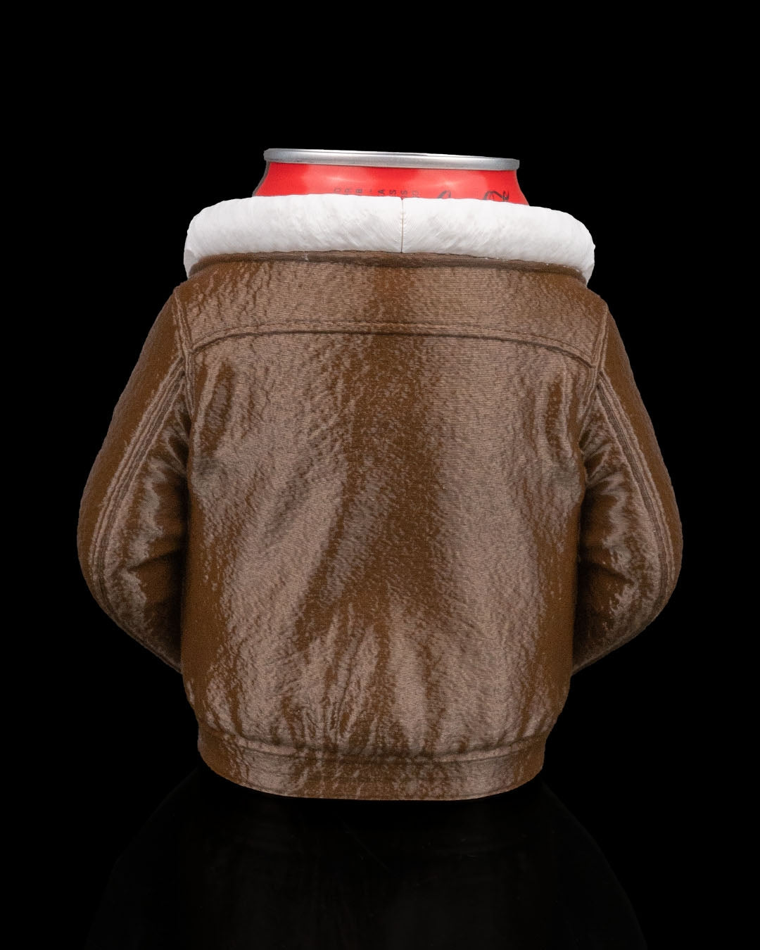 3D Printed Leather Jacket Beer, Pen Can Holder image 2