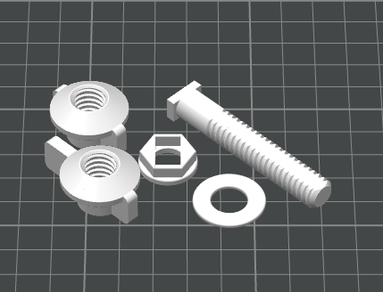 Toilet Seat Repair 2 Screws + 2 Bolts + 2 Washers Home Bathroom Screw Kits image 1