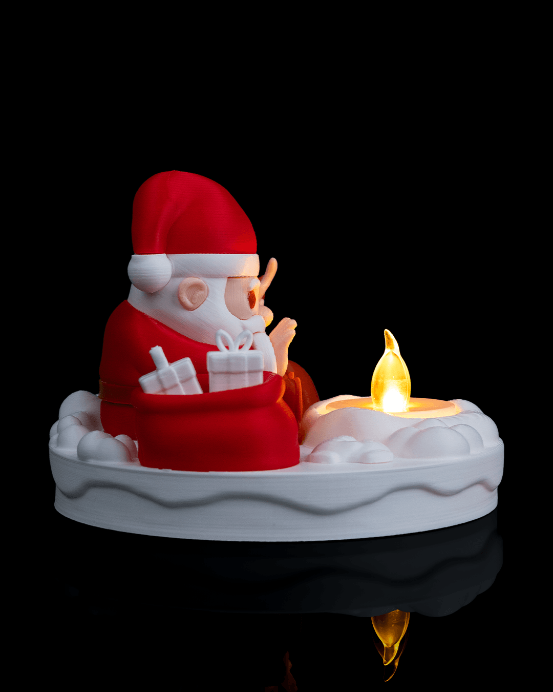 Christmas Santa’s Bonfire - Light Up Table Lamp image 3