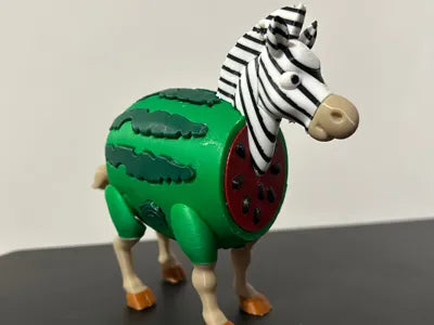 3D Printed Italian Brainrot Action Figure Model -Zibra zubra zibralini image 0
