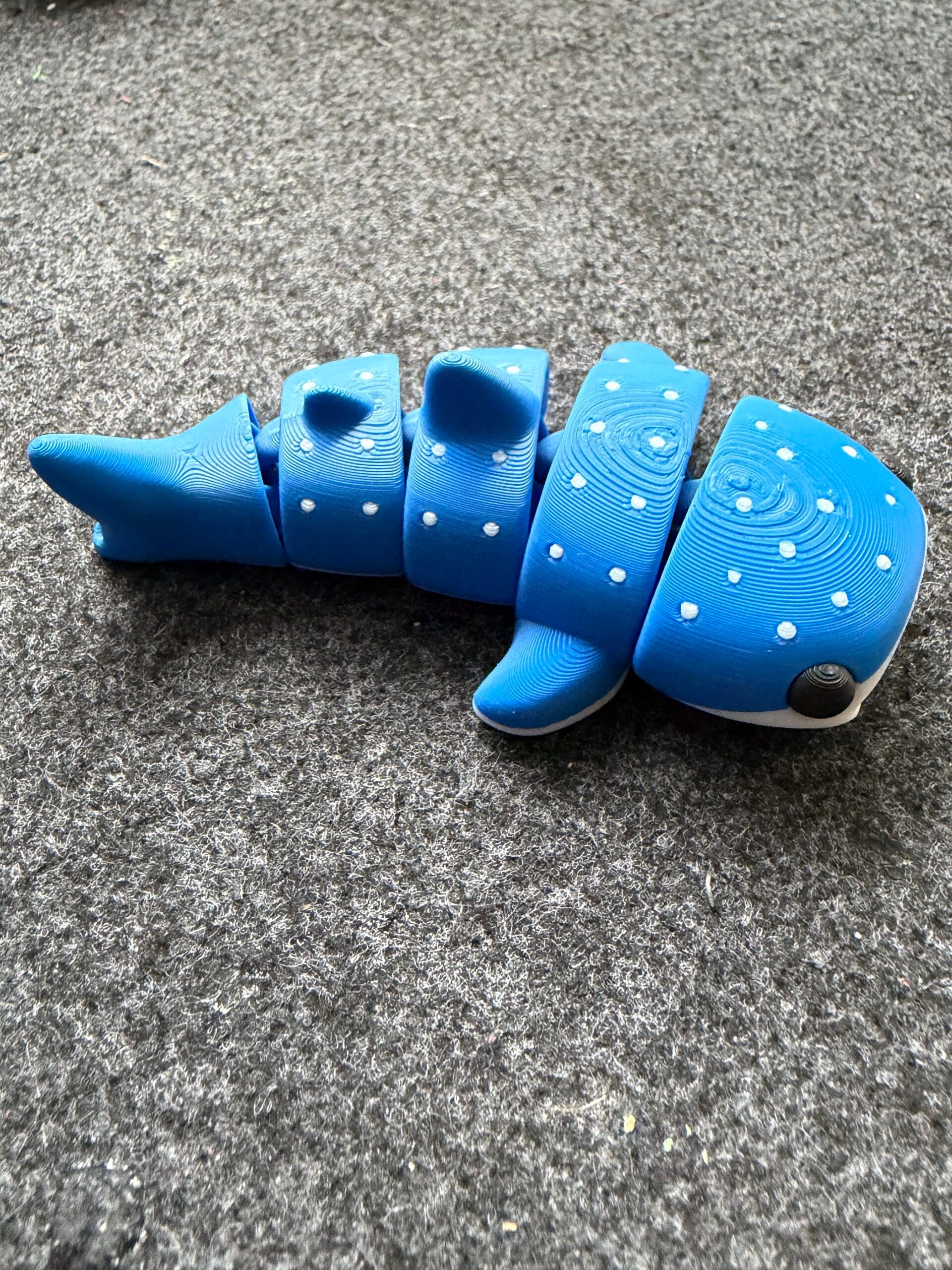 3D Printed Articulated Fish Whale – Flexible Fidget Figures image 0
