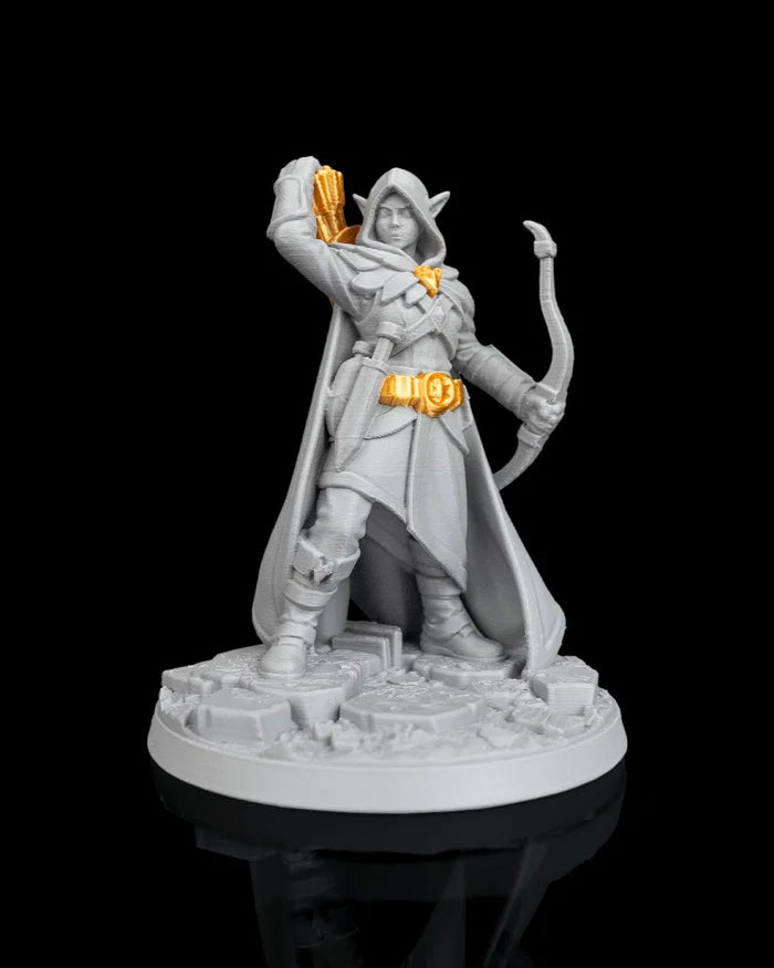 3D Printed Miniature War Warrior Model - Veilwood Ranger image 0