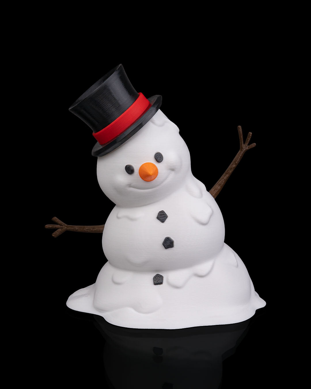3D Printed Christmas Happy Snowman - Table Lamp image 0