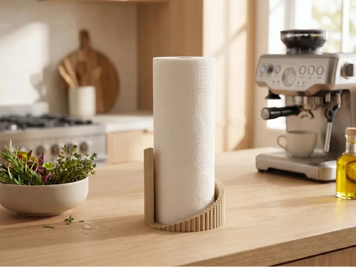 3D Printed - Any Colour - "Forma" ribbed paper towel holder