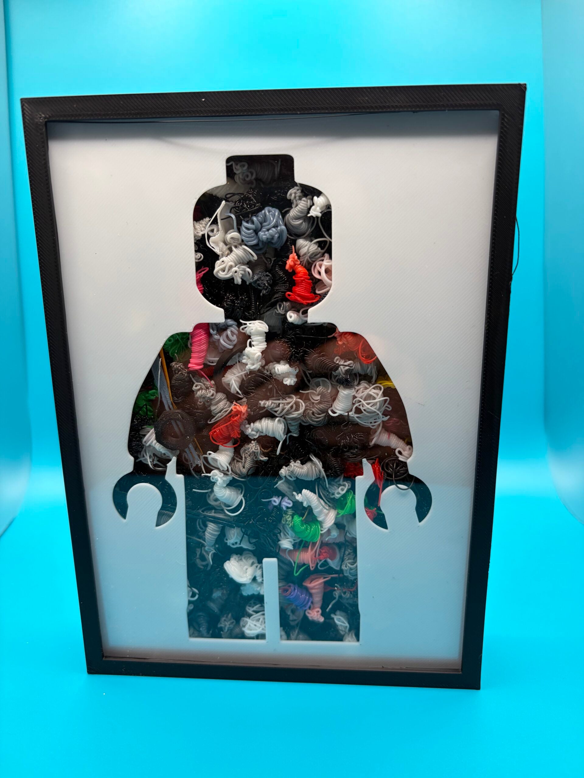 3D Printed Lego Man Sign Picture Frame image 0