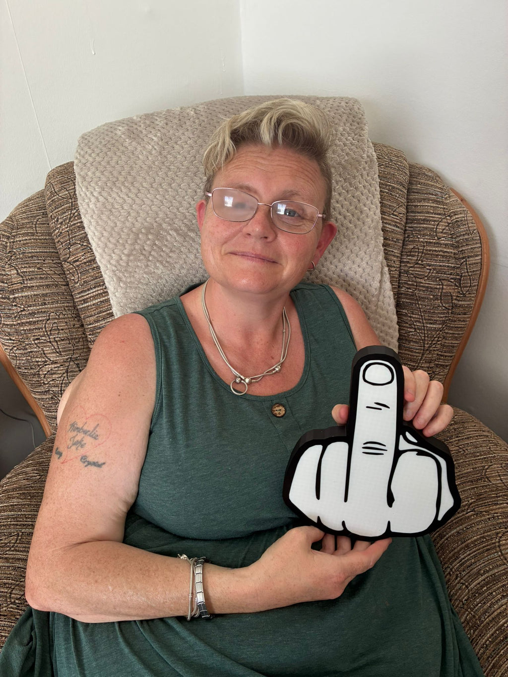 3D Printed Middle Finger Large Sign image 0