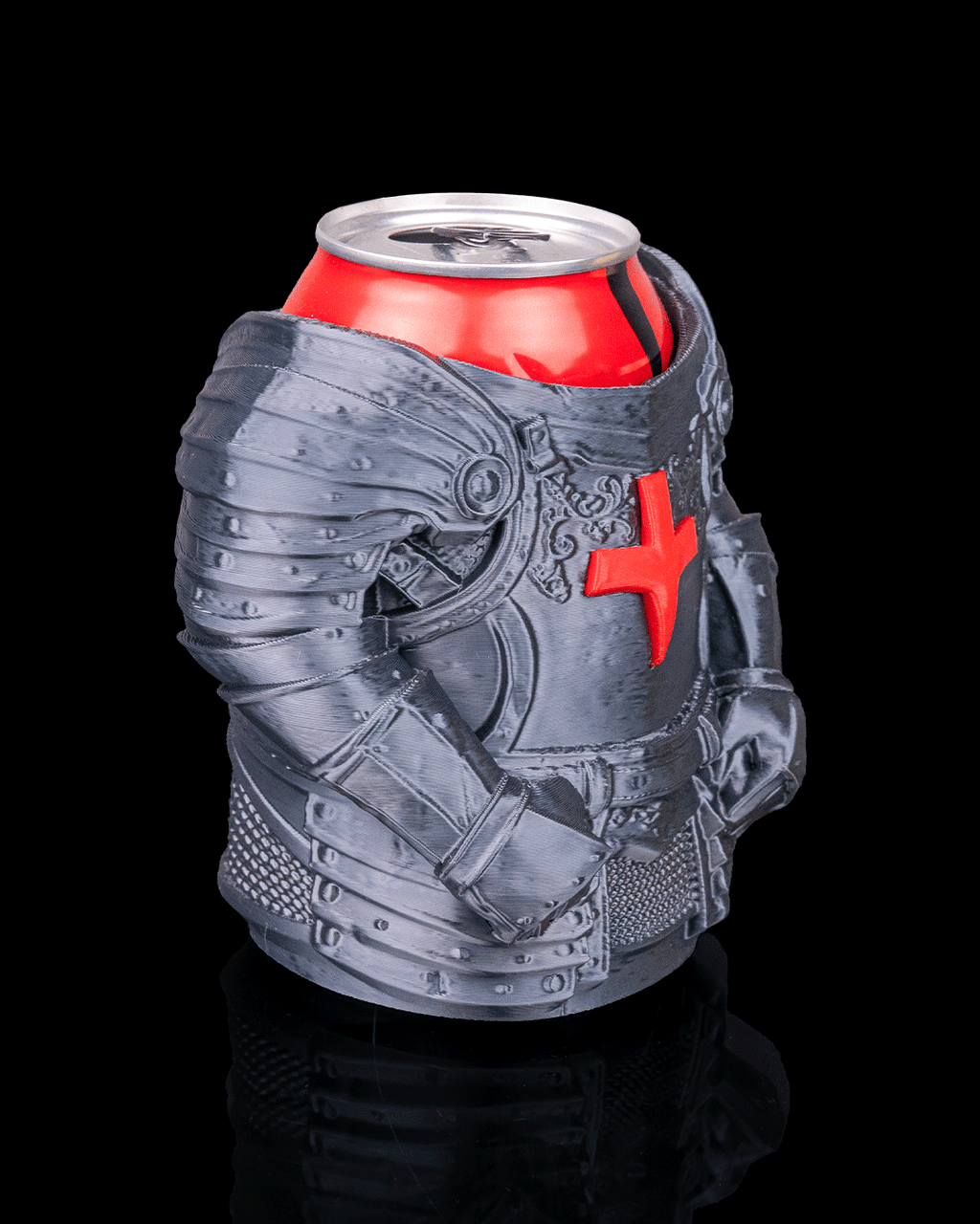 3D Printed Knight Armour Beer, Pen Can Holder image 3