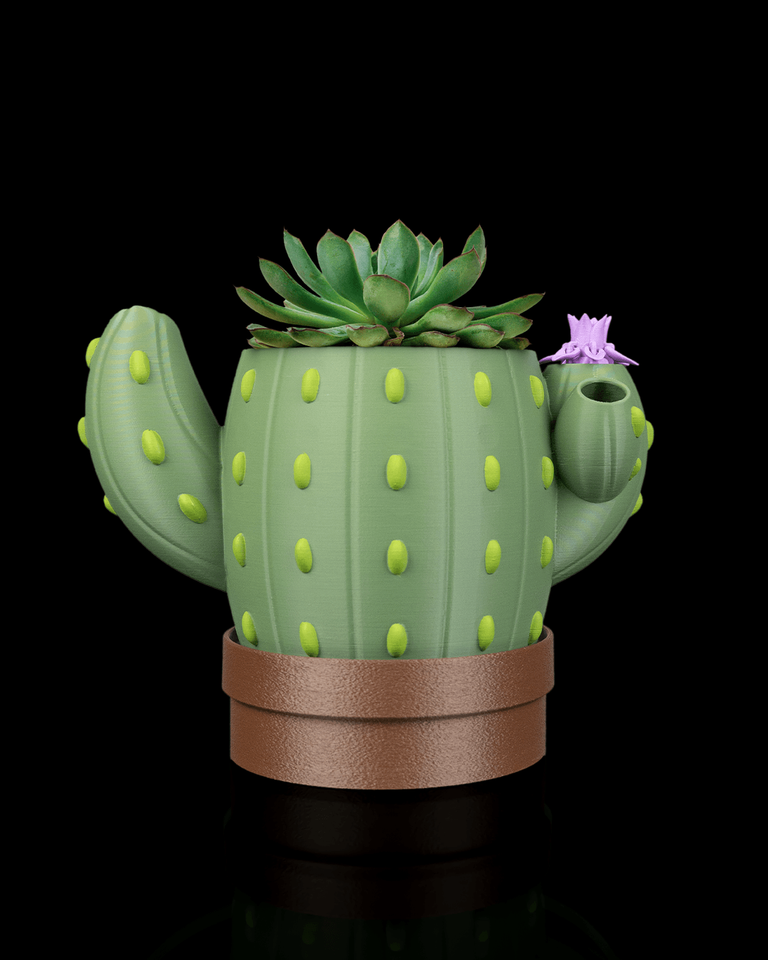 3D Printed Bloom Signal - Indoor Cactus Planter Pot image 0