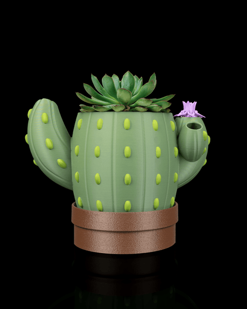 3D Printed Bloom Signal - Indoor Cactus Planter Pot image 0