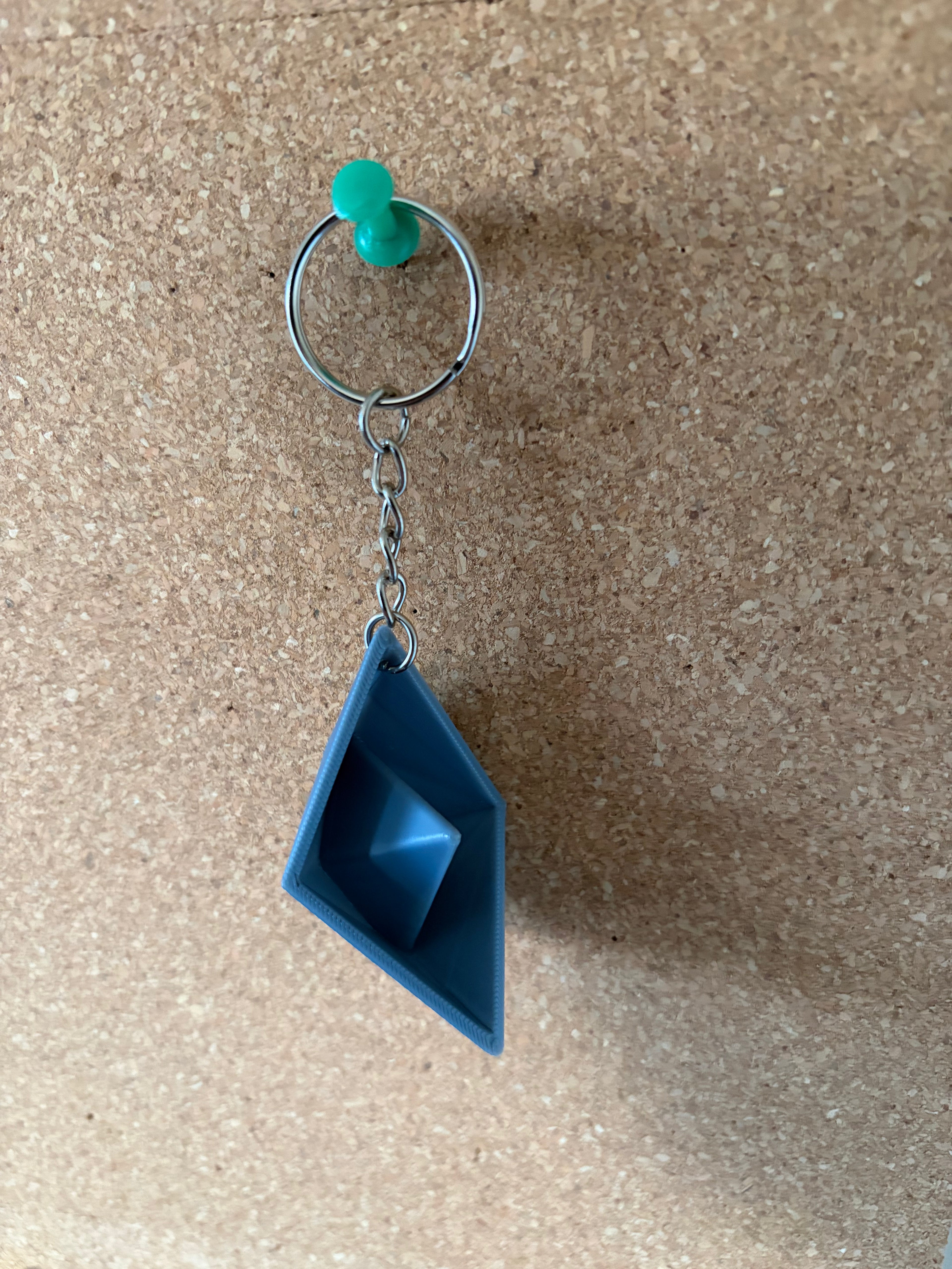 3D Printed Key Ring - Paper Boat image 0