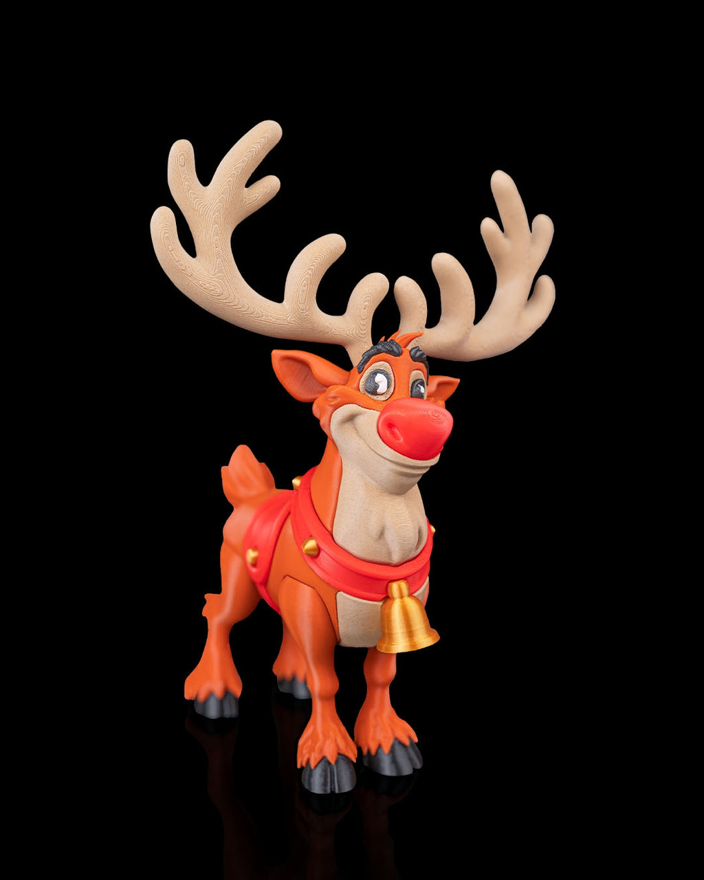 3D Printed Christmas Rudolph, the Sleigh Guardian image 3